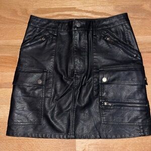 Women’s faux leather skirt